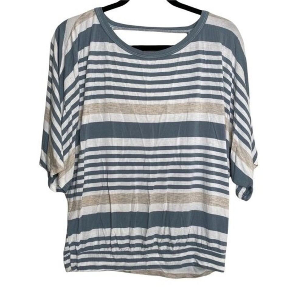 Daytrip Striped Open Back Bat Wing Top XS